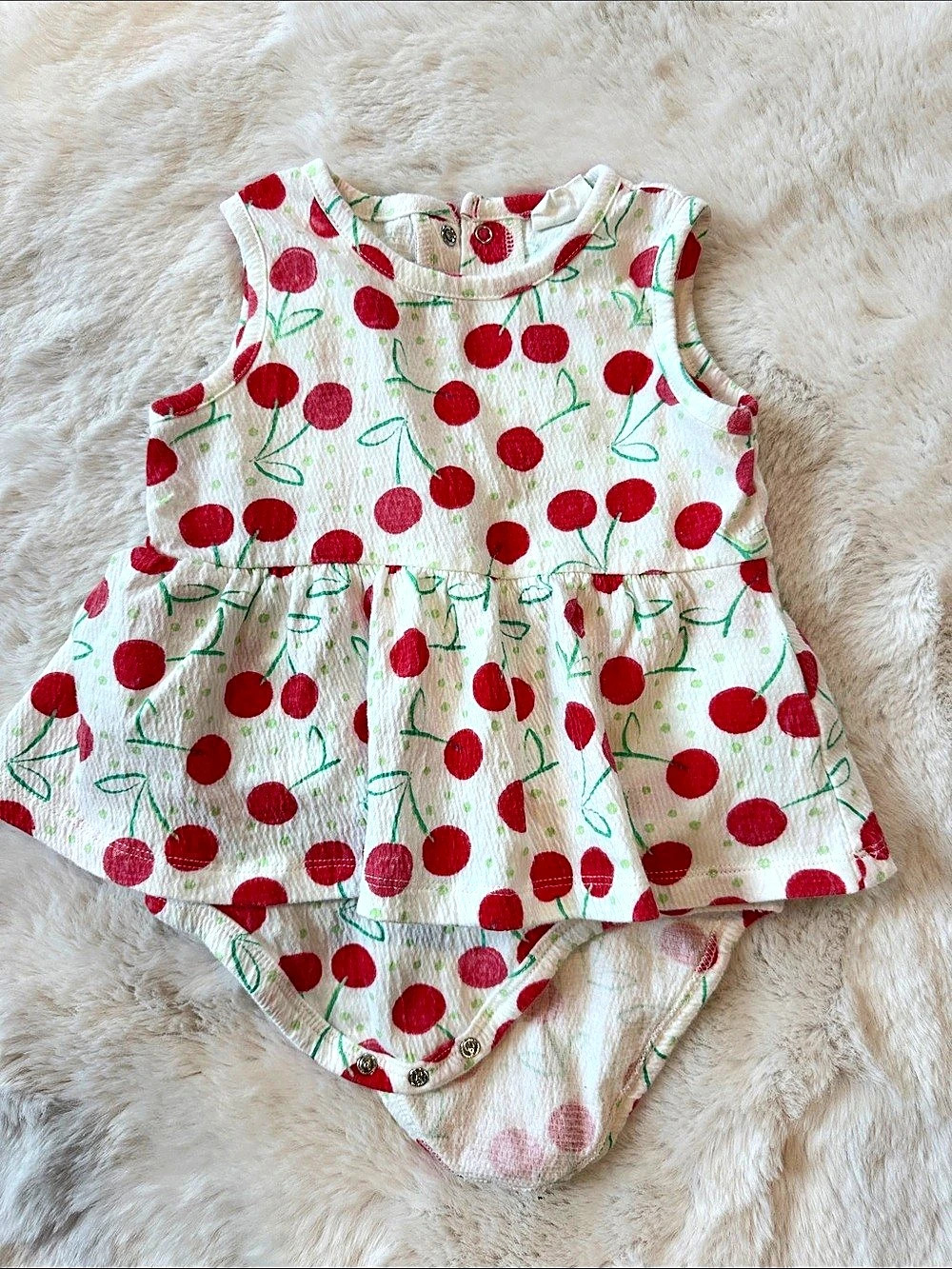 Cherry Print Baby Romper